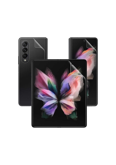 Samsung Uyumlu Galaxy Z Fold 4 3D Side Glass Ekran Koruyucu Renksiz