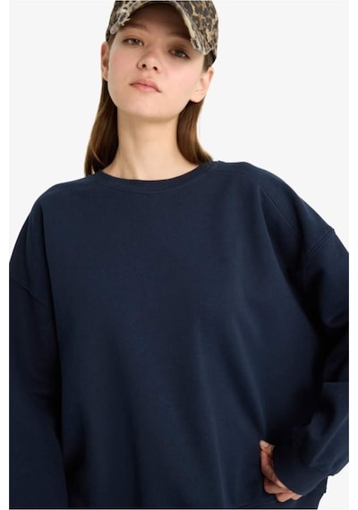 Defacto Lacivert Kadın Sweatshirt A4177ax/nv146 Lacivert