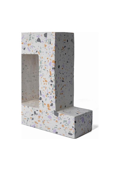 Terrazzo Desenli İkili Vazo Seti