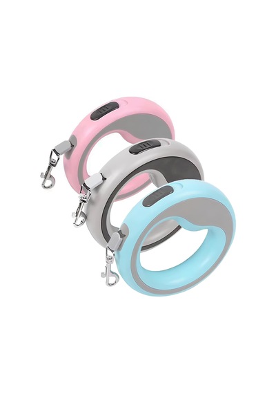 Otomatik Köpek Gezdirme Tasması Pembe 2.5 Metre Geri Çekilebilir Plastik Tasma Ergonomik Tutma Saplı, Güçlü Metal Kancalı, Küçük Ve Orta Irklar İçin Uygun Yürüyüş & Eğitim İçin