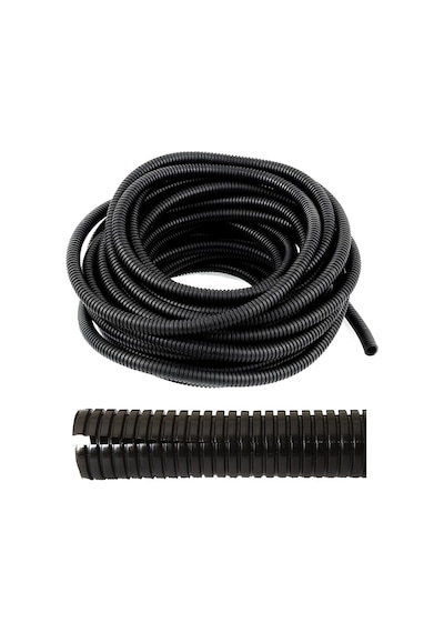 8.5mm Yarıklı Spiral Hortum Kablo Gizleme İzolasyon Borusu Esnek Siyah