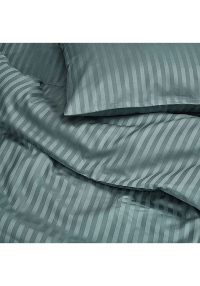 Ikea Nattjasmın Çift Kişilik Nevresim Takımı 220 X 240 Cm Koyu Yeşil - Yeşil