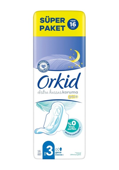 16 Adet Uzun Extra Hassas Hijyenik Ped, Konforlu Kullanım