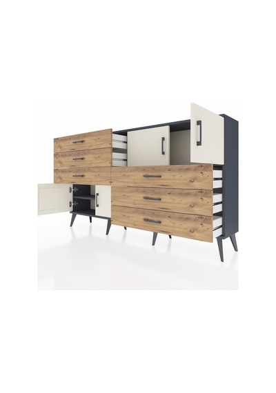 Arges Konsol 2 Raflı 6 Çekmeceli 4 Kapaklı 176x30x99 Antrasit-aytaşı/çam Aytası/atlas Çam - Antrasıt Arges Konsol 2 Raflı 6 Çekmeceli 4 Kapaklı 176x30x99 Antrasit-aytaşı/çam Aytası/atlas Çam - Antrasıt
