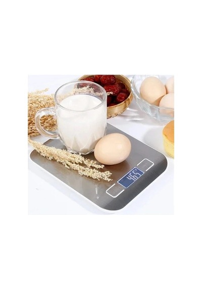 Metal Dijital Mutfak Terazisi Hassas Tartı 5 Kg Crown 5580 Gümüş