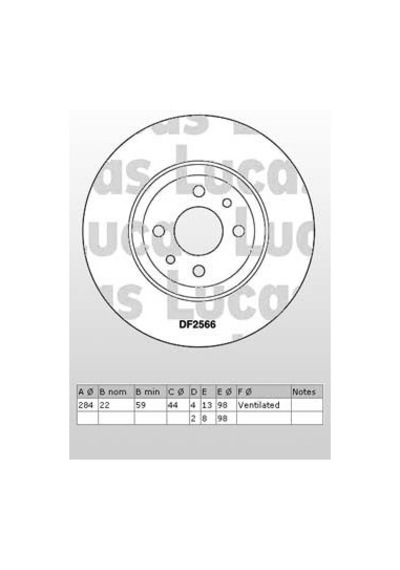 Bendix Disk Fren Aynası Ön 561387b Doblo 05- 1.3 Jtd Lınea Havalı Büyük 15jant KNO-BENDİX-561387B