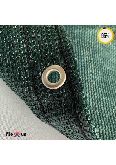 %95'Lik Spor Alanları Filesi-Koyu Yeşil |Güçlendirilmiş Kenar