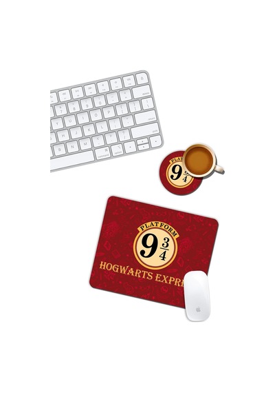 Harry Potter Hogwarts Mouse Pad Ve Bardak Altlığı Set