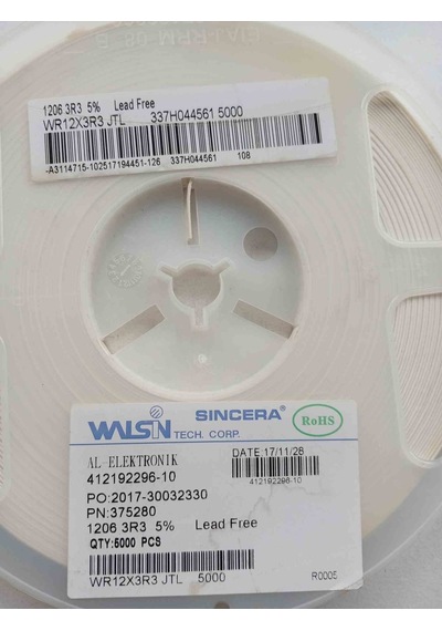 Wr12x3r3jtl 1206 3r3 Sincera 1000 Adet