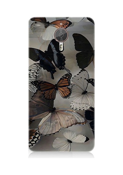 General Mobile Gm5 Plus Uyumlu Kelebekler Desenli Silikon Kılıf