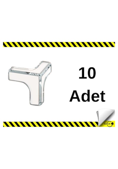 Lorex Bebek Mobilya Köşe Koruyucu, Silikon Köşe Koruyucu 10adet Şeffaf