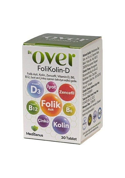 Dr. Over FoliKolin-D- 30 Tablet Gıda Takviyesi