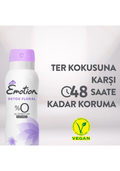 Emotion Detox Floral Kadın Alüminyumsuz Vegan Deodorant 4x200 Ml