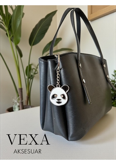 Panda Figürlü Metal Anahtarlık Çanta Süsü Hediyelik Özel Ambalajlı Ve Hediyeli Ürün