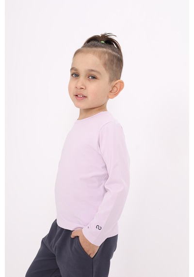 Toontoy Kids Toontoy Unisex Çocuk Tişört Açık Lila