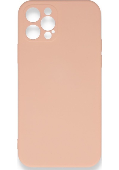 Apple Uyumlu iPhone 12 Pro Max İçi Kadife Kaplı Esnek Silikon Kapak Ryc/ Nano Lansman Pudra