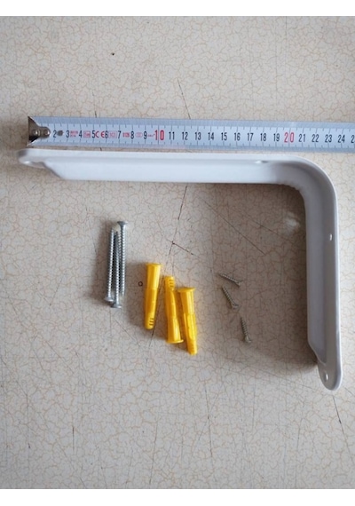 Dirilyapımarket 165X230 Mm Beyaz Raf Altı - Destek 4 Adet + Dübel Vida