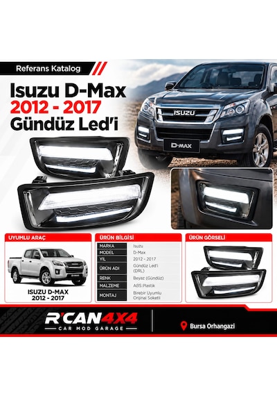 Isuzu D-max 2012-2017 Uyumlu Led Gündüz Farı Drl Sağ Sol Takım