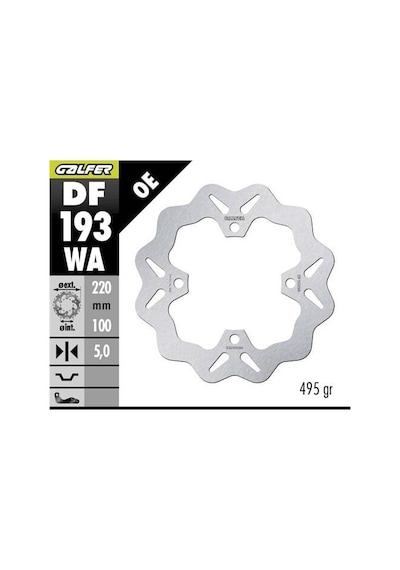 Kawasaki Ninja Zx-6r Arka Fren Diski 220 Mm 2024 Sonrası Galfer Yuvarlak Sabit Disk