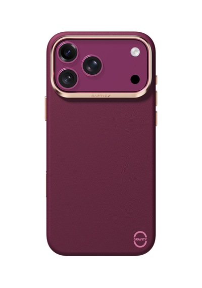 Apple iPhone 18 Pro Max Uyumlu Kılıf M-safe Şarj Özellikli Polimerik Deri Raptic Urban Nano Kapak Mürdüm