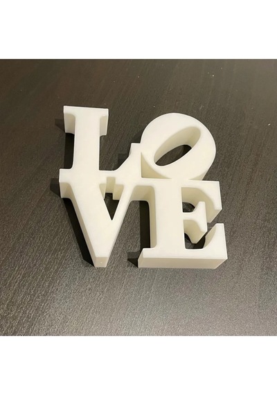 Love Yazılı Dekoratif Biblo Ve Masaüstü Ev Ofis Süs Eşyası Beyaz