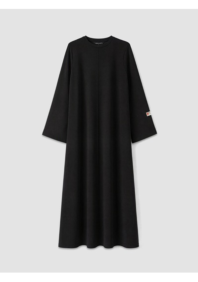 Lcw Modest Siyah Bisiklet Yaka A Kesim Elbise