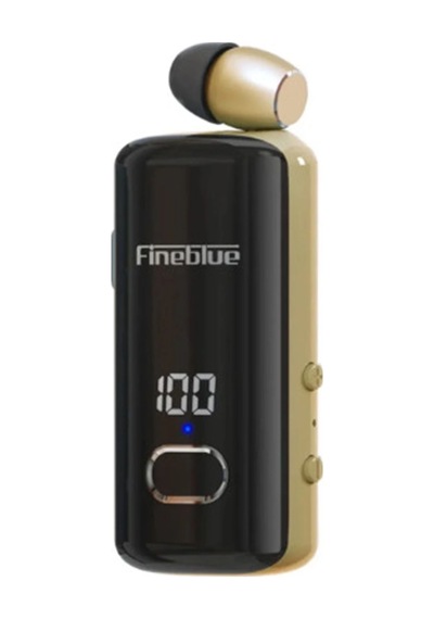 Zenvia Fineblue F580 Dijital Göstergeli Makaralı Titreşimli Bluetooth Kulaklık Gold