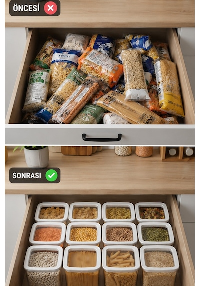 12'li Vakumlu Kare Saklama Kabı Seti 1200 Ml Şeffaf Kapaklı Gıda Saklama Kabı Vp-184 Diğer
