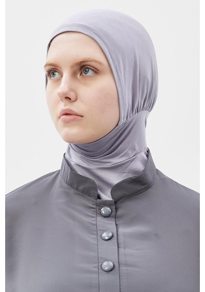 Altobeh Kadın Tesettür Pratik Boyunluklu Hijab - Sporcu Bone Gri