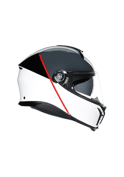 Agv Tourmodular Mlt Balance Çene Açılır Kask Beyaz Gri Kırmızı