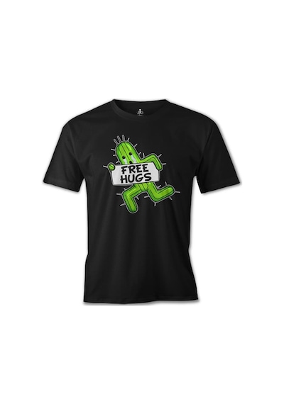 Free Hugs Siyah Erkek Tshirt