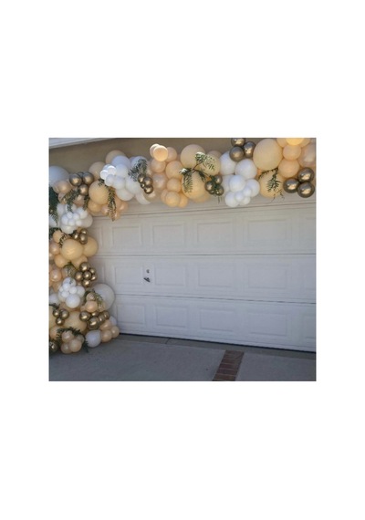 Pastel Balon Krom Gold Balon Zinciri Mix