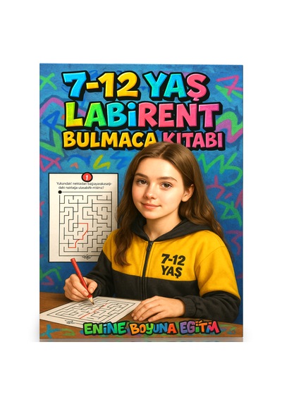 7-12 Yaş Labirent Bulmaca Kitabı 100 Labirent Cevaplarıyla