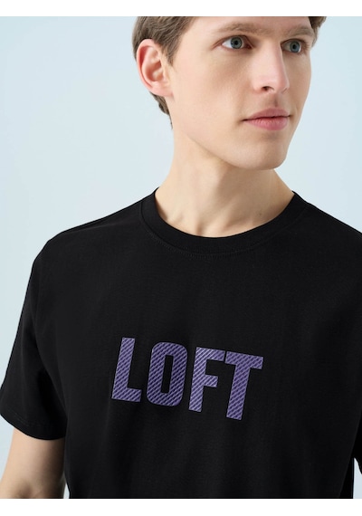 Loft Regular Siyah - Mor Erkek T-shirt Lf2038461 Siyah - Mor Loft Regular Siyah - Mor Erkek T-shirt Lf2038461 Siyah - Mor