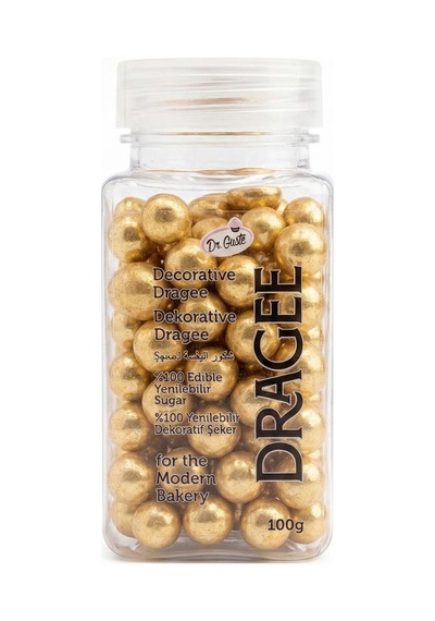 Altın Gold Draje Süsleme Şekeri 100 Gr No:5 Pasta Ve Tatlı Dekor İncisi