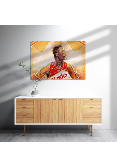 Cakasepetim Dominique Wilkins Hawks Basketbol Ahşap Mdf Tablo