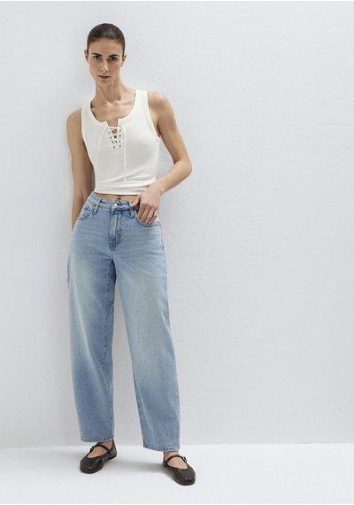 Mavi - Leila Premium Blue Gölgeli Açık Mavi Jean Pantolon 1010600-a1573