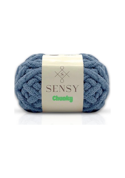 Sensy Chunky El Örgü Ipi 200 Gr Panduf Battaniye Ipi Parmak Örgü Ipi Atkı Bere Şapka Parmak Ip Kot Mavisi