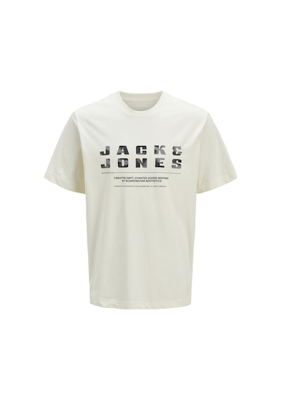 Jack & Jones Erkek Logo Baskili Tisört - Charge - 12274716 Sweet Corn