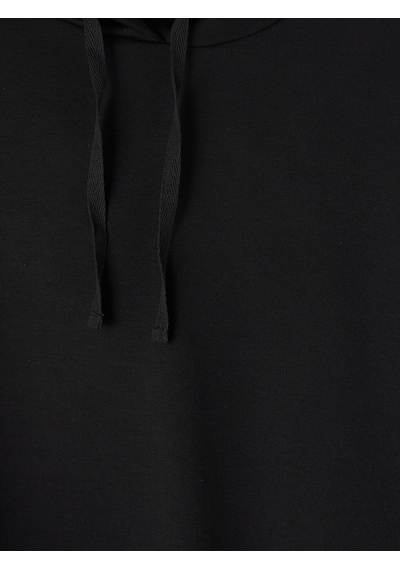 LC Waikiki Lc Waıkıkı Siyah Dantel Detaylı Soft Touch Oversize Kadın Hoodie