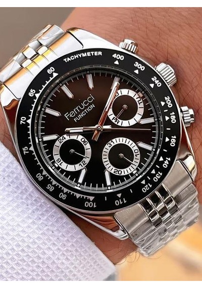 Ferrucci Fcf 1025 03648m.04 Fonksiyonlu Erkek Kol Saati Metalik Gri