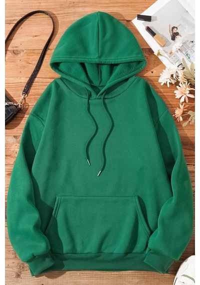 Uyguntarz Unisex Face To The Sun Baskılı Sweatshirt Yeşil