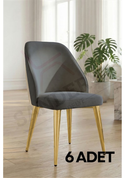 Sanderya Nordic Serisi Krem-antrasit 6 Adet Modern Yemek Masası Sandalyesi Mutfak & Salon Sandalyesi Krem - Antrasit - Gold Sanderya Nordic Serisi Krem-antrasit 6 Adet Modern Yemek Masası Sandalyesi Mutfak & Salon Sandalyesi Krem - Antrasit - Gold
