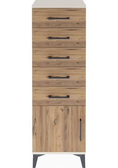 Arges Dolap 5 Çekmeceli Tek Kapaklı 44x30x134 Aytaşı-çam Aytaşı
