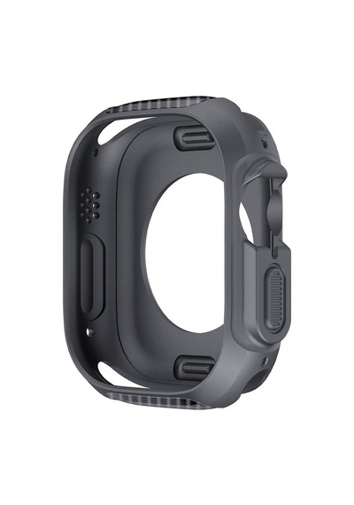 Watch Ultra 49mm Silikon Tpu Kasa Koruyucu Mkst Watch Gard 31 - Gri