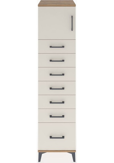 Hyperion Dolap Tek Raflı 7 Çekmeceli Tek Kapaklı 44x44x182 Ça... Çam Hyperion Dolap Tek Raflı 7 Çekmeceli Tek Kapaklı 44x44x182 Ça... Çam