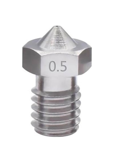 Koodmax 3d Yazıcı E3d V5-v6 Mk8 Extruder 1.75mm / 0.5mm Paslanmaz Çelik Nozzle M6 - 2 Adet