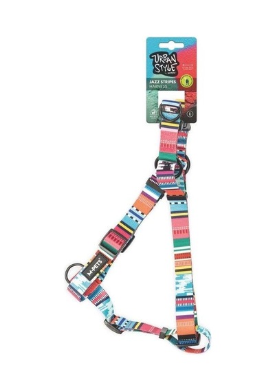 M-pets Urban Style Jazz Stripes Köpek Göğüs Tasması L Pembe