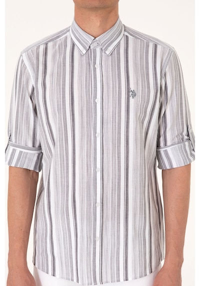 U.s. Polo Assn. Erkek Antrasit Gömlek Desenli 50306331-vr006 Antrasit