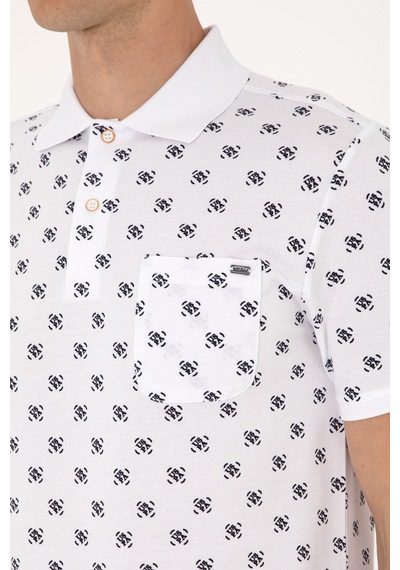 U.S. Polo Assn. Erkek Regular Fit Beyaz Polo Yaka Tişört 50300379-VR013